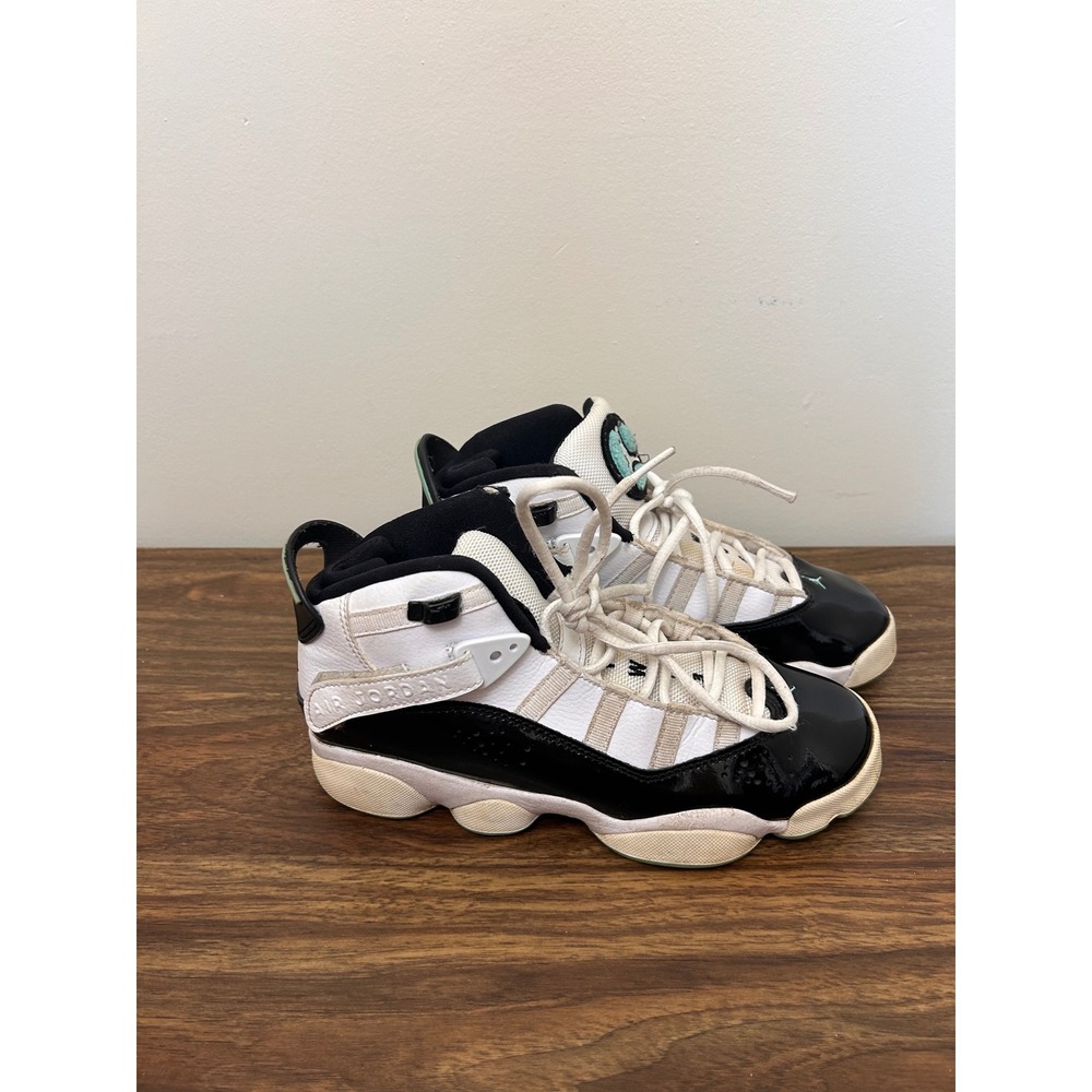 Jordan 6 Rings GS White Black Igloo Sneakers 323419-115 Kids Size 5.5Y